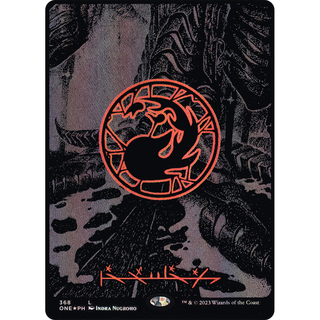Mountain (ONE-368) - Phyrexia: All Will Be One (Borderless) Foil