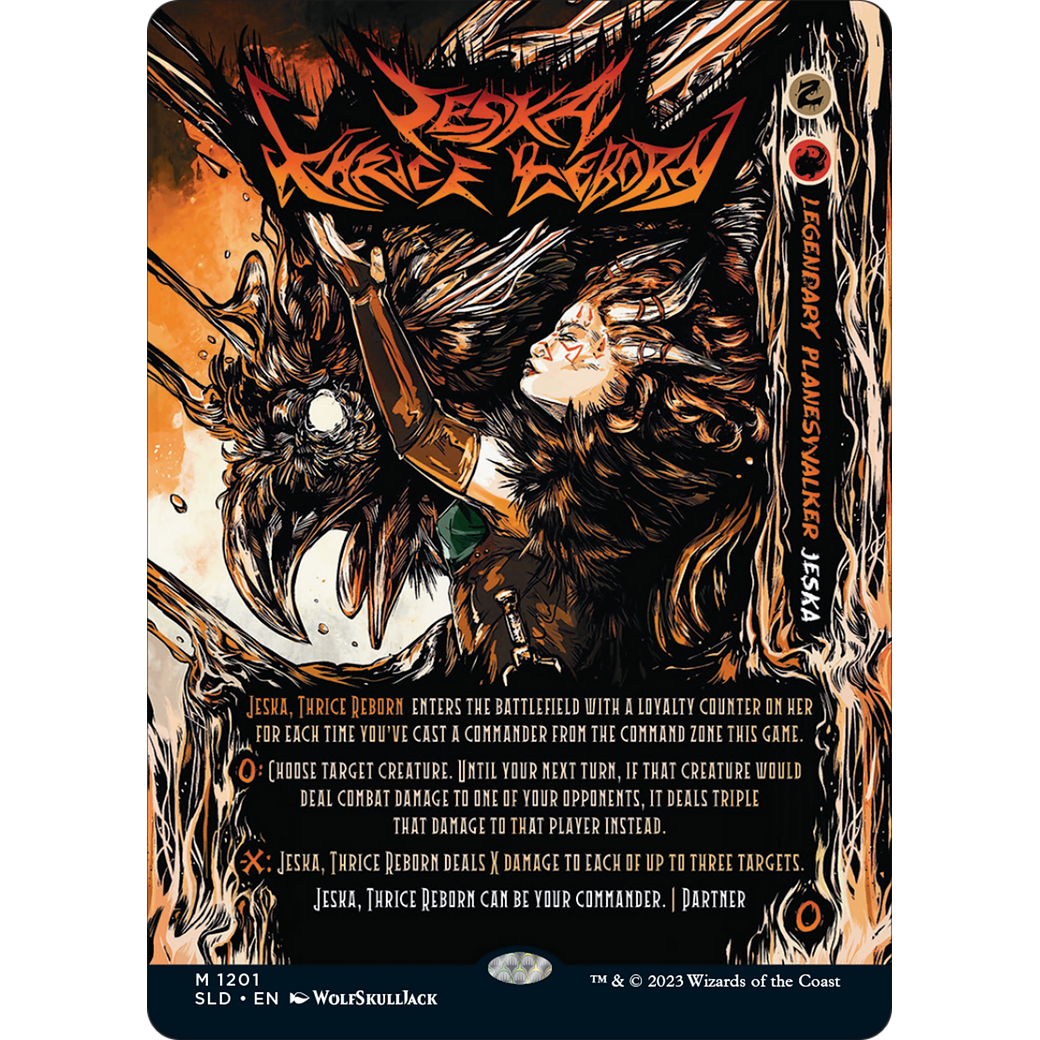 Jeska, Thrice Reborn (SLD-1201) - Secret Lair Drop: (Full Art) (Borderless)