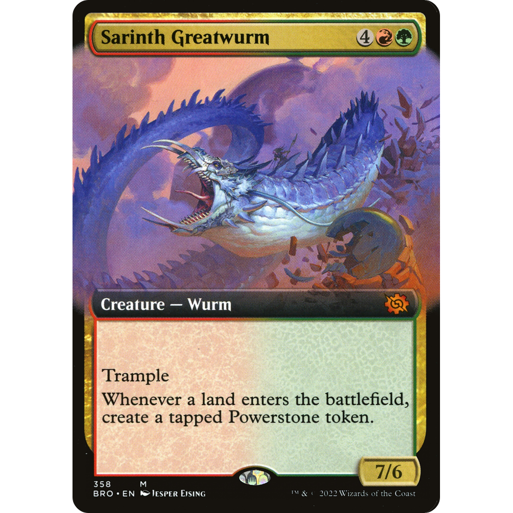 Sarinth Greatwurm (Extended Art) (BRO-358) - The Brothers' War: (Extended Art)