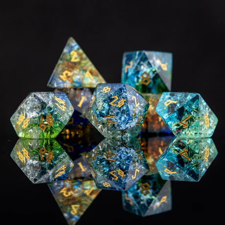 Mother Nature - 7-set Shattered Glass Dice