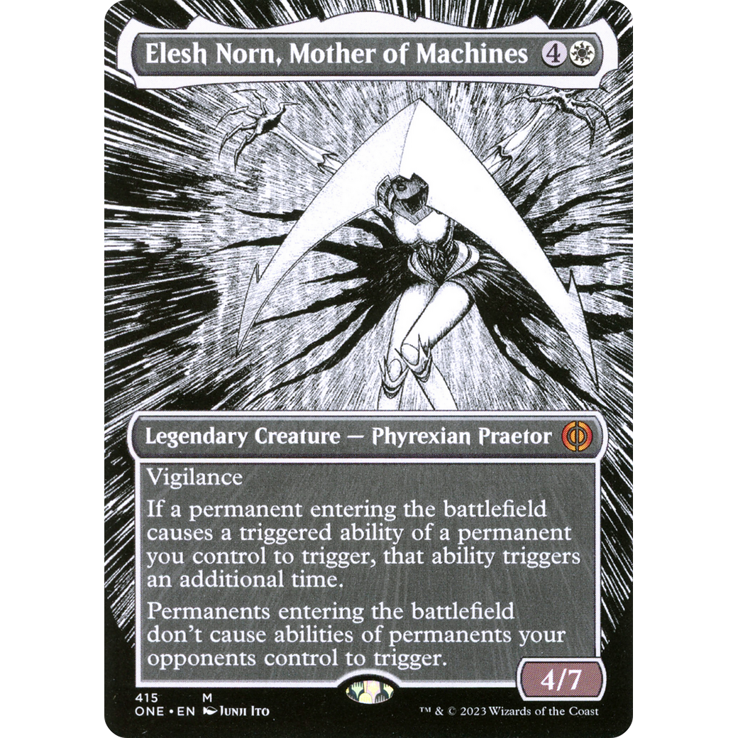 Elesh Norn, Mother of Machines (ONE-415) - Phyrexia: All Will Be One (Borderless) Foil