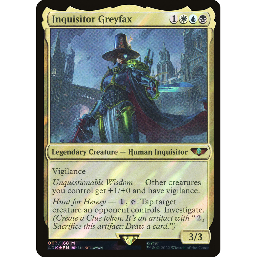 Inquisitor Greyfax (40K-003) - Warhammer 40,000 Commander Foil