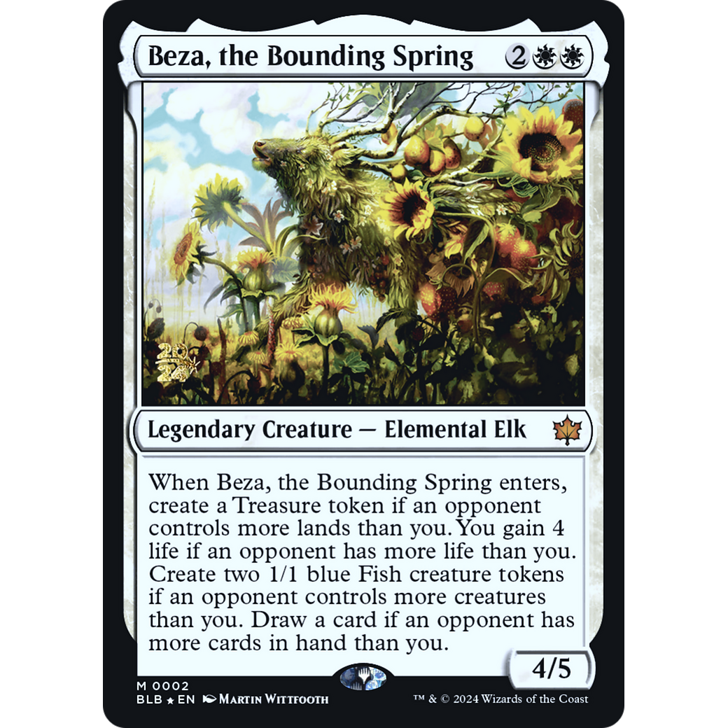 Beza, the Bounding Spring (PRE-02S) - Bloomburrow Promos Foil