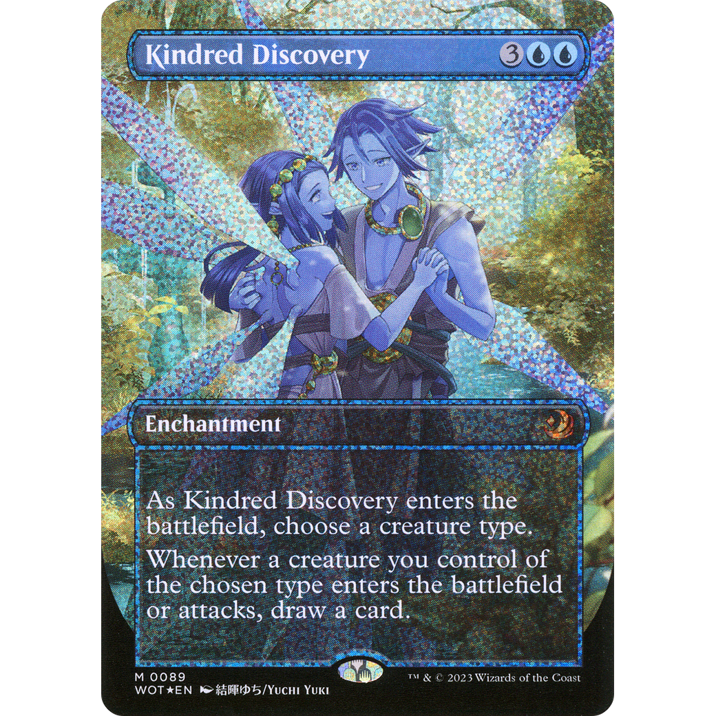 Kindred Discovery (WOT-089) - Wilds of Eldraine: Enchanting Tales (Borderless) Foil