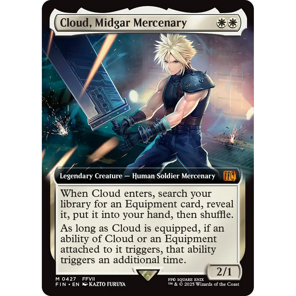 Cloud, Midgar Mercenary (Extended Art) (FIN-427) - FINAL FANTASY: (Extended Art) Foil
