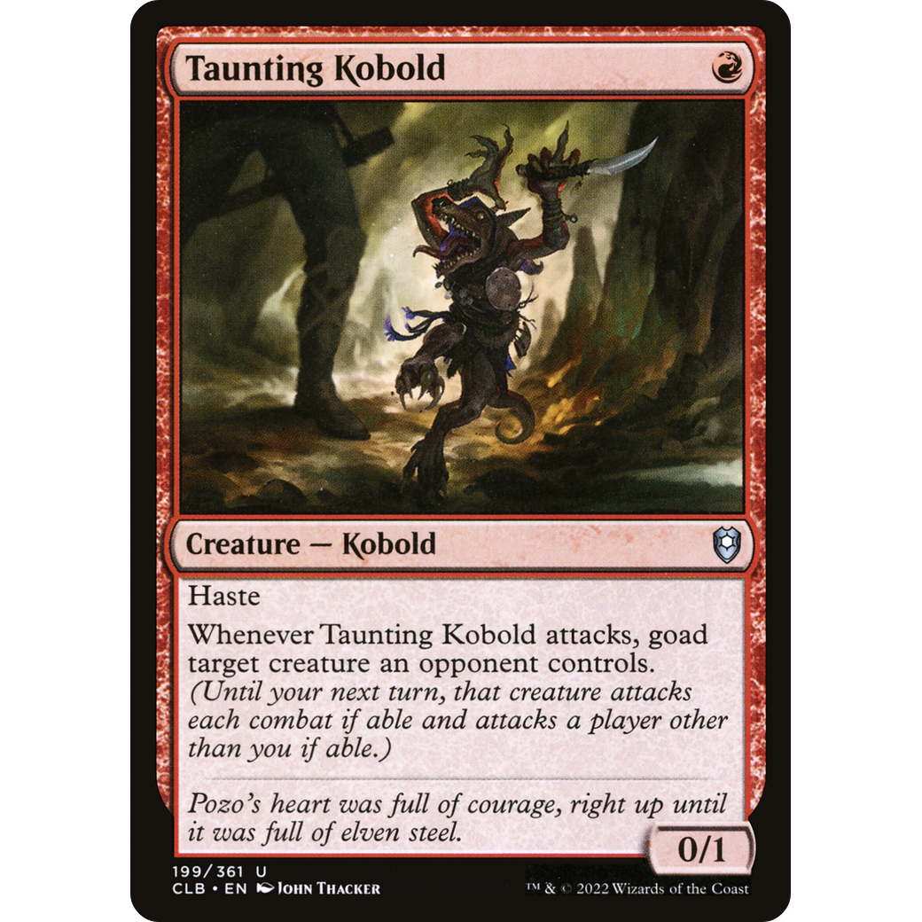 Taunting Kobold (CLB-199) - Commander Legends: Battle for Baldur's Gate Foil