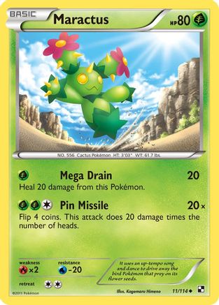Maractus (11) 11/114 - Black and White Reverse Holofoil