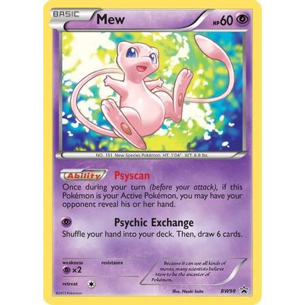Mew - BW98 BW98/101 - Black and White Promos Holofoil