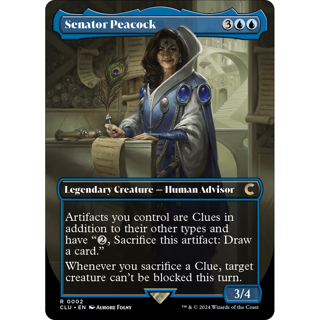 Senator Peacock (Borderless) (CLU-002) - Ravnica: Clue Edition (Borderless)