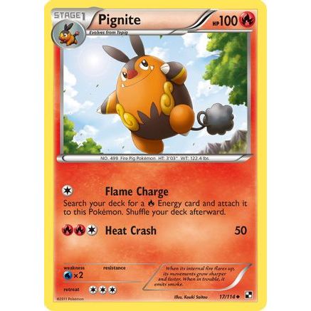 Pignite (17) 17/114 - Black and White Reverse Holofoil