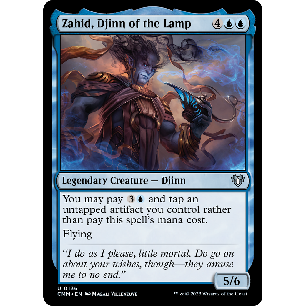 Zahid, Djinn of the Lamp (CMM-136) - Commander Masters Foil