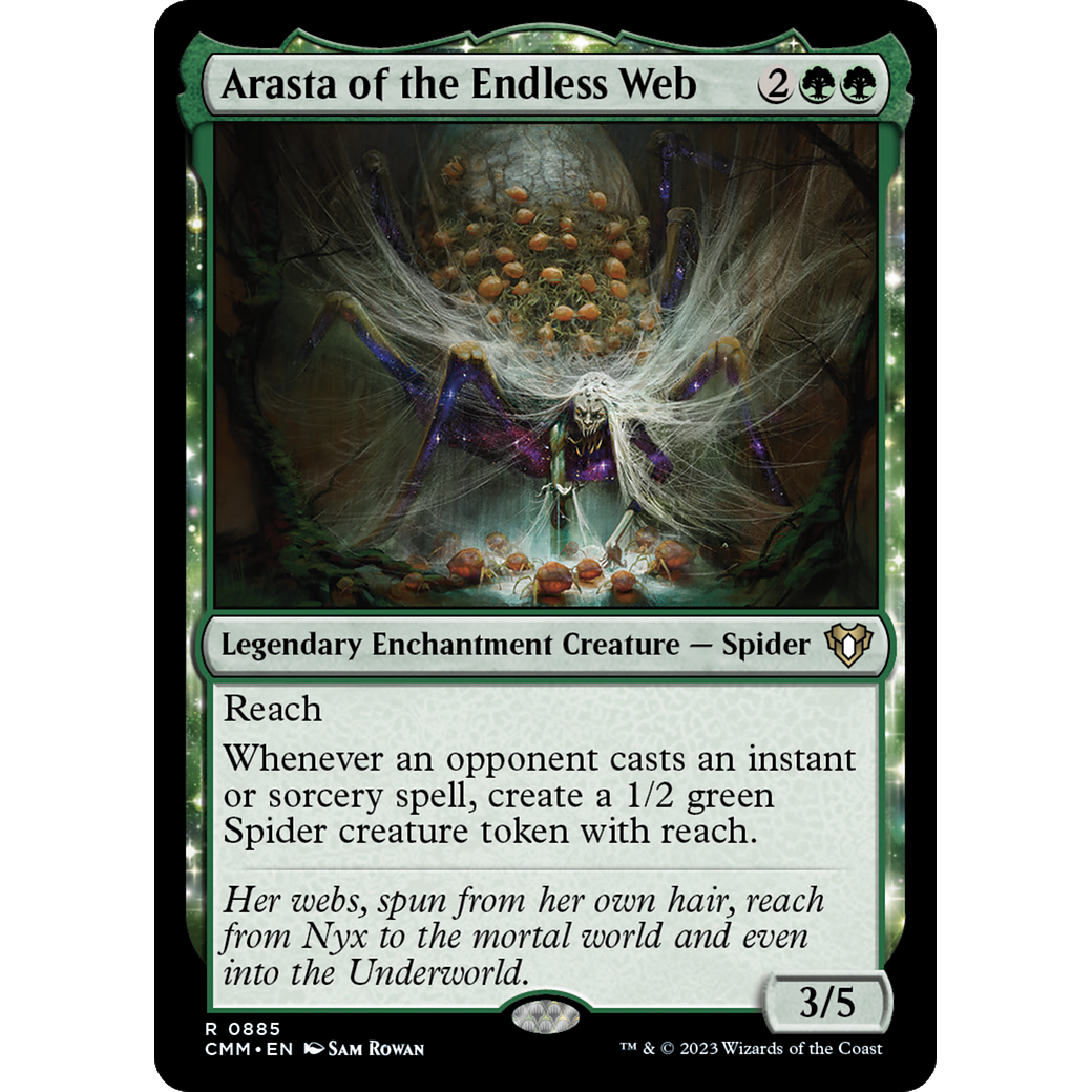 Arasta of the Endless Web (CMM-885) - Commander Masters: (enchantment)
