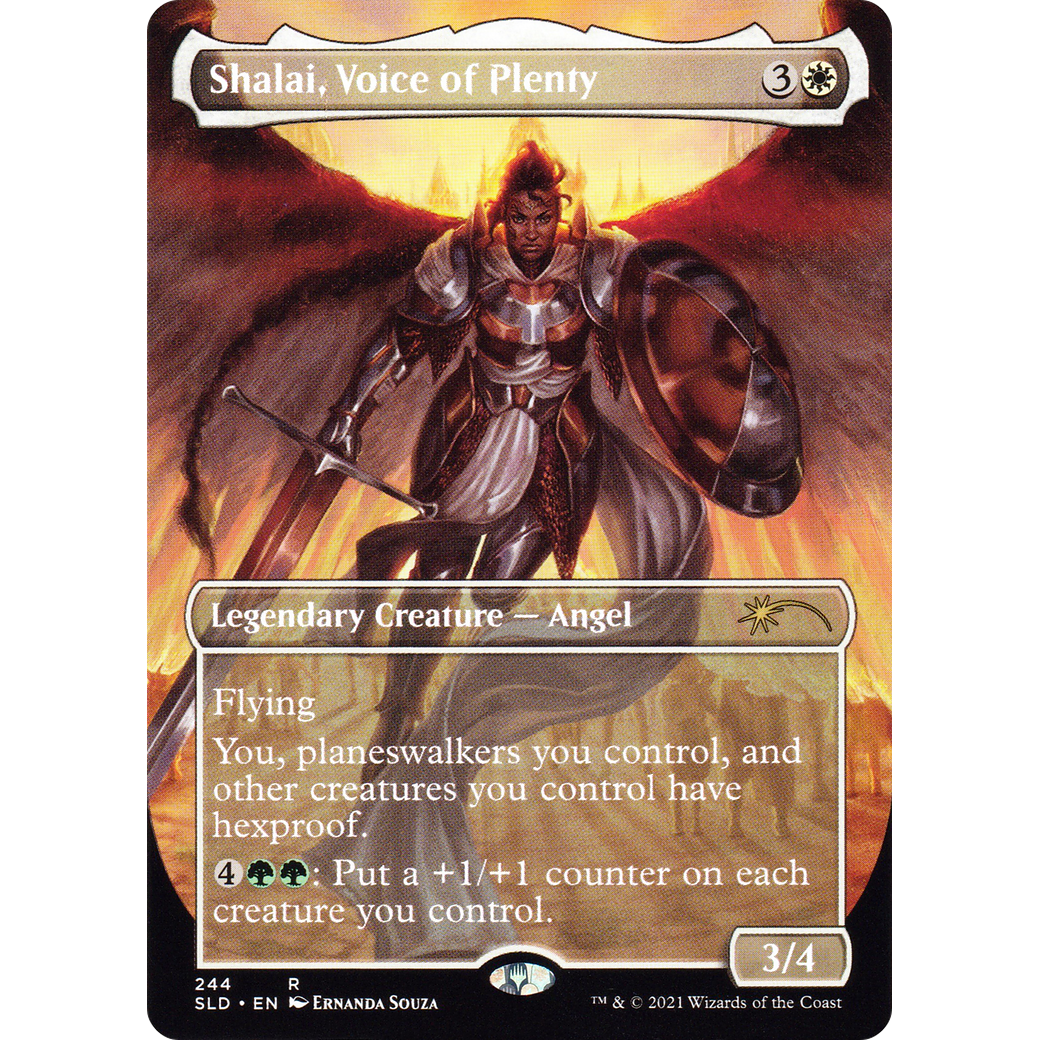 Shalai, Voice of Plenty (SLD-244) - Secret Lair Drop (Borderless) Foil