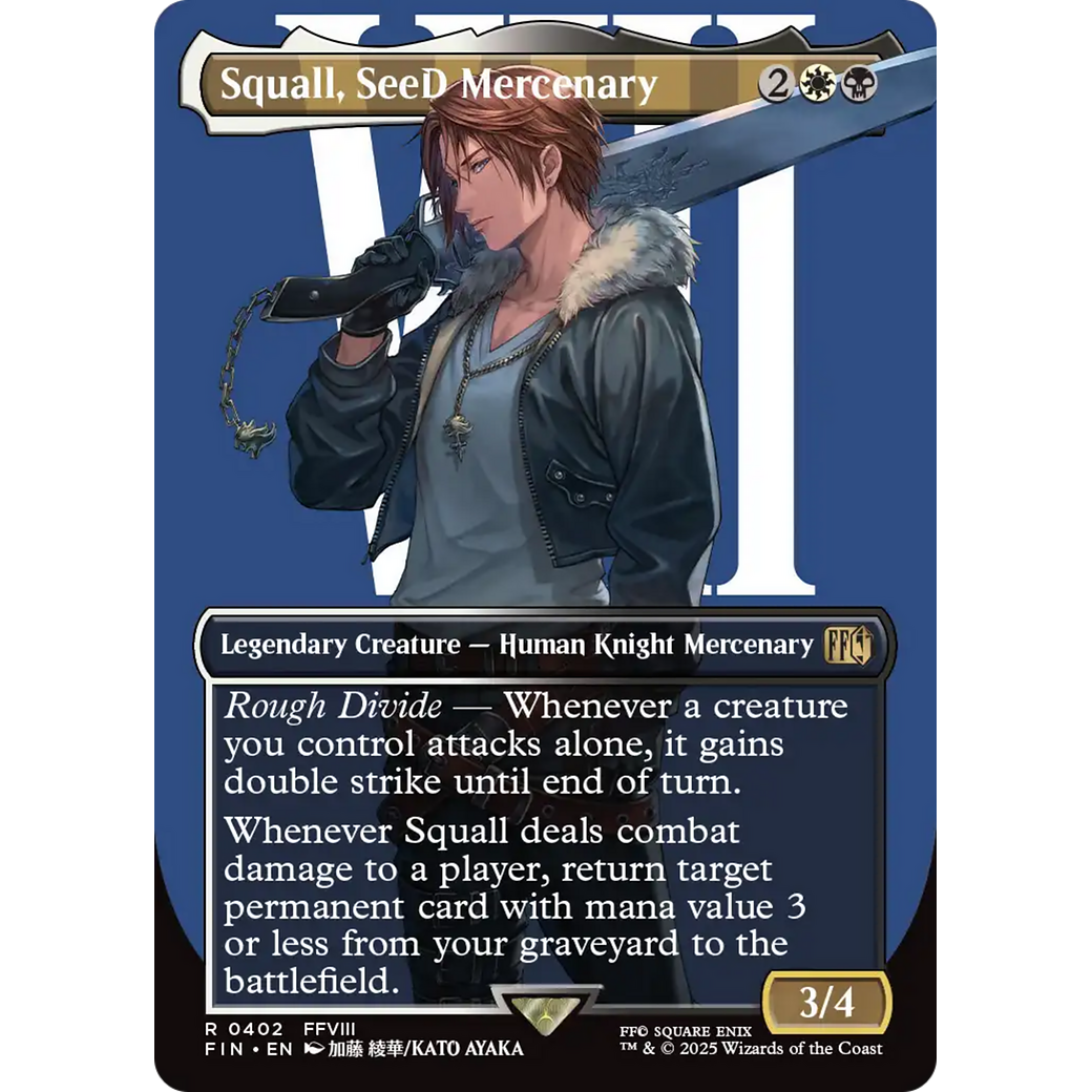 Squall, SeeD Mercenary (FIN-402) - FINAL FANTASY (Borderless)