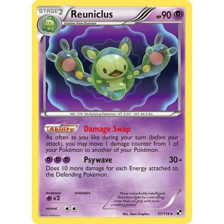 Reuniclus 57/114 - Black and White Reverse Holofoil
