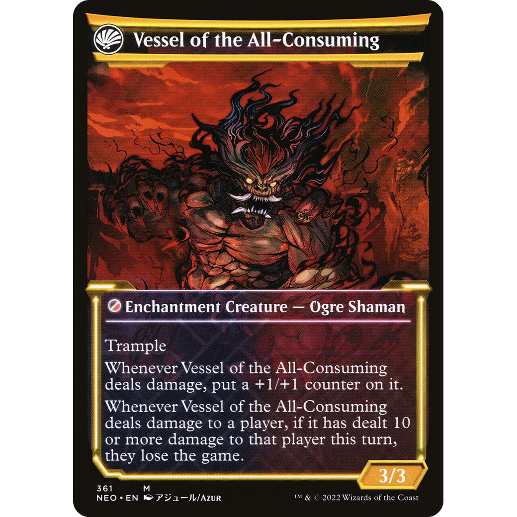 Hidetsugu Consumes All // Vessel of the All-Consuming (NEO-361) - Kamigawa: Neon Dynasty: (Showcase, fandfc) Foil