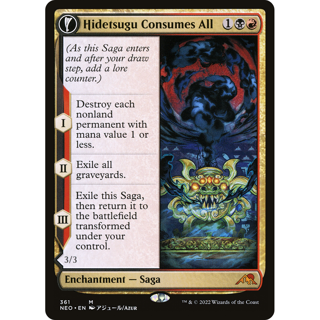Hidetsugu Consumes All // Vessel of the All-Consuming (NEO-361) - Kamigawa: Neon Dynasty: (Showcase, fandfc)
