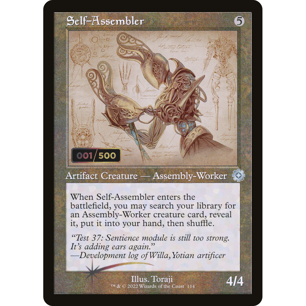 Self-Assembler (Schematic) (Serial Numbered) (BRR-114) - The Brothers' War Retro Artifacts Foil