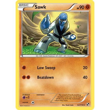 Sawk 62/114 - Black and White Reverse Holofoil