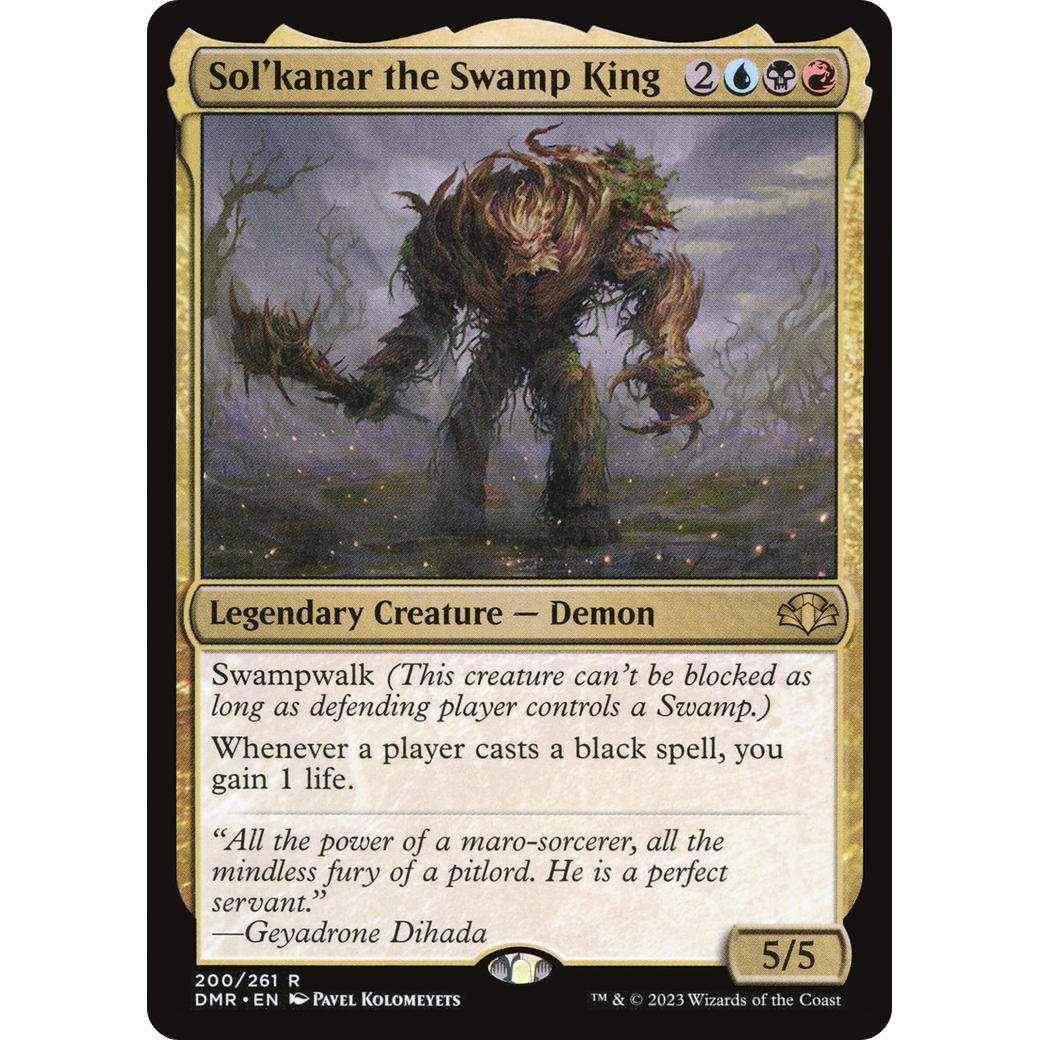 Sol'kanar the Swamp King (DMR-200) - Dominaria Remastered Foil