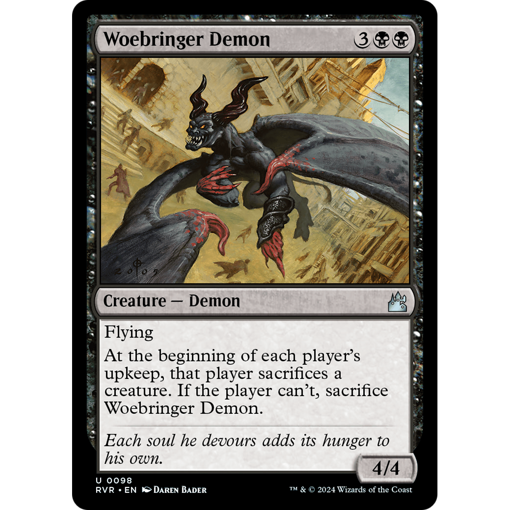 Woebringer Demon (RVR-098) - Ravnica Remastered