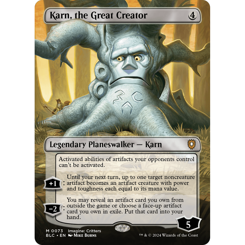 Karn, the Great Creator (BLC-073) - Bloomburrow Commander (Borderless)