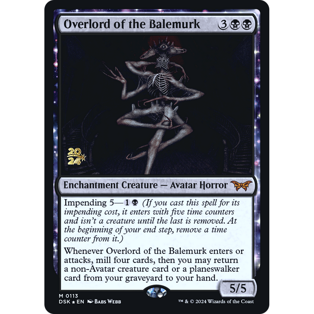 Overlord of the Balemurk (PRE-113S) - Duskmourn: House of Horror Promos: (enchantment) Foil