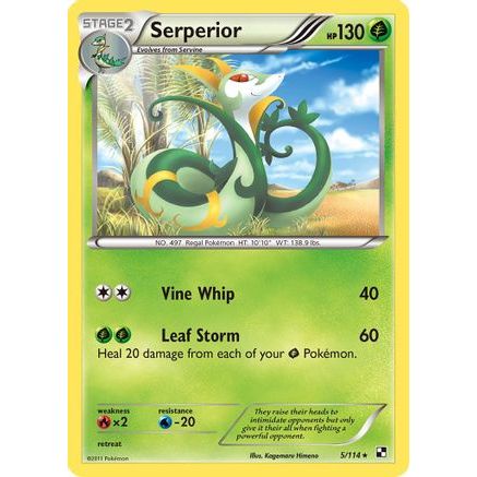 Serperior (5) 5/114 - Black and White Reverse Holofoil