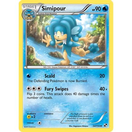 Simipour 34/114 - Black and White Reverse Holofoil