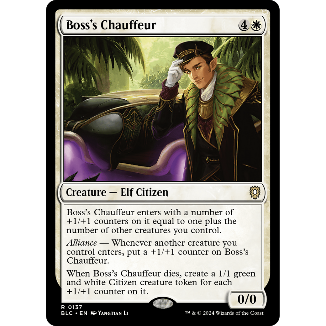 Boss's Chauffeur (BLC-137) - Bloomburrow Commander