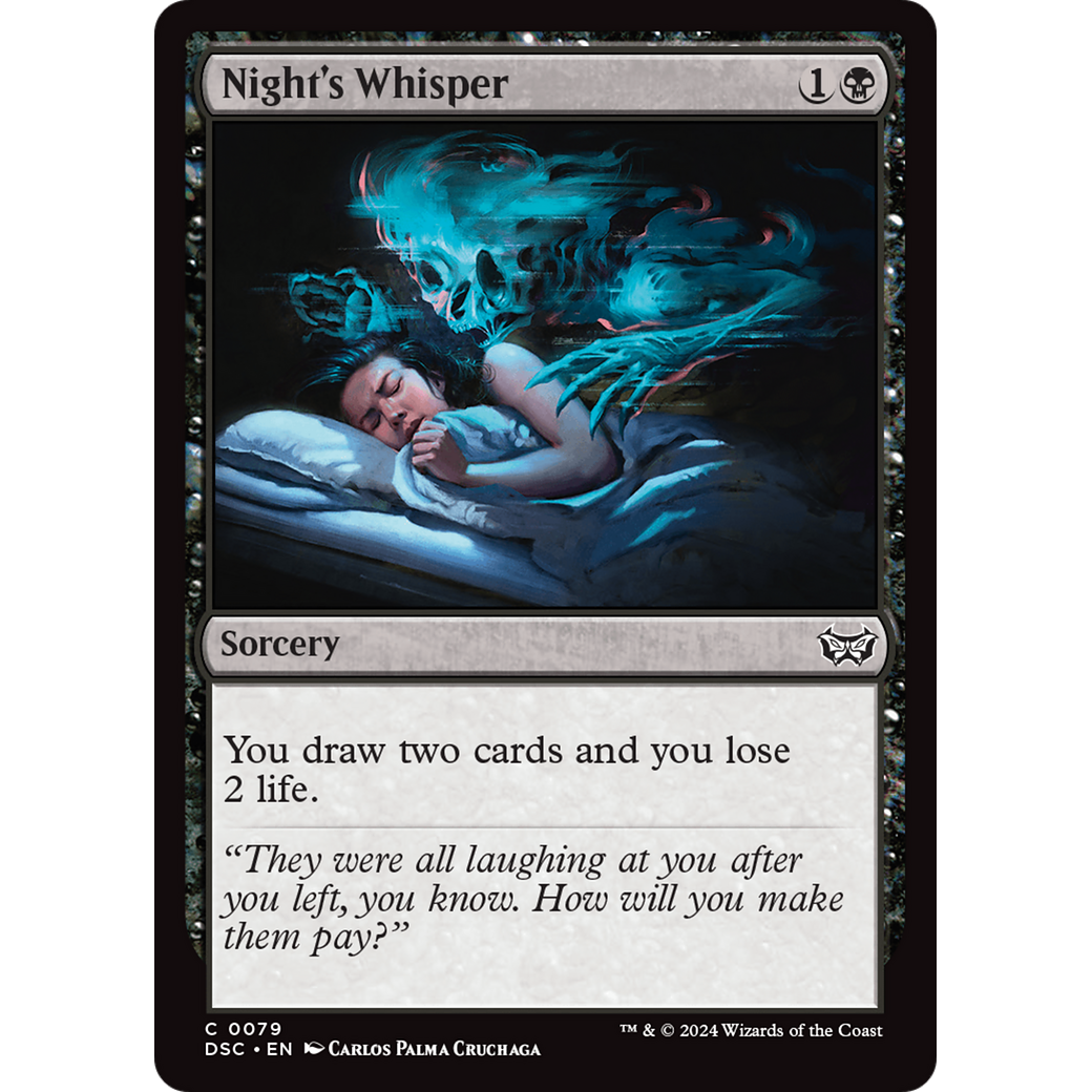 Night's Whisper (DSC-079) - Duskmourn: House of Horror Commander