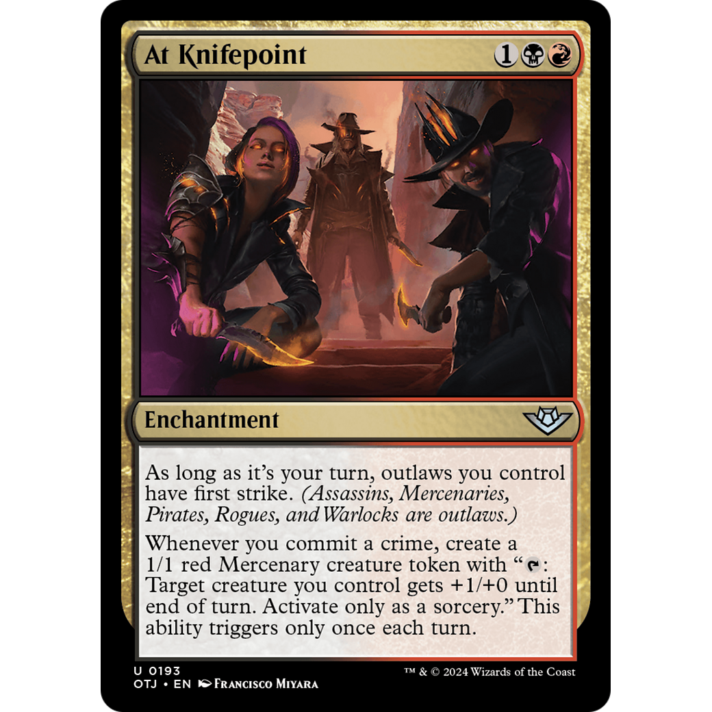 At Knifepoint (OTJ-193) - Outlaws of Thunder Junction Foil