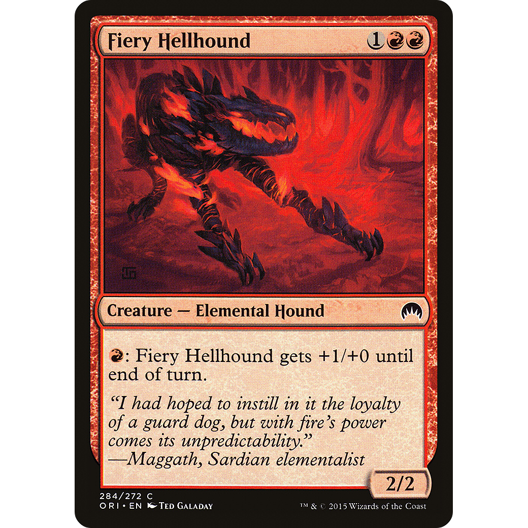 Fiery Hellhound (ORI-284) - Magic Origins