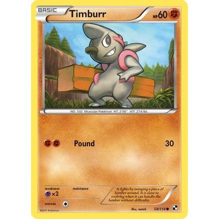Timburr (58) 58/114 - Black and White