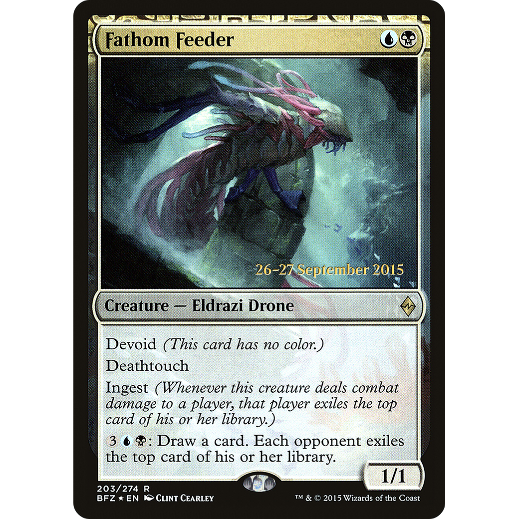 Fathom Feeder (PRE-203) - Battle for Zendikar Promos: (devoid) Foil