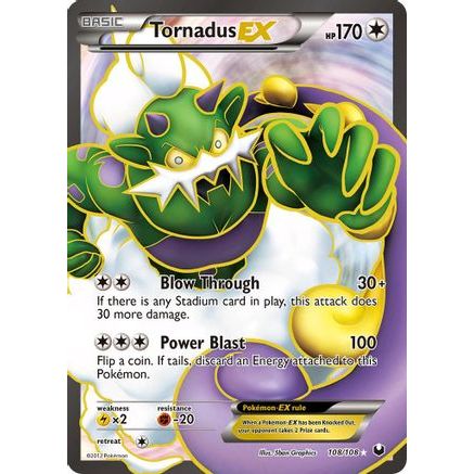 Tornadus EX (108 Full Art) 108/108 - Dark Explorers Holofoil