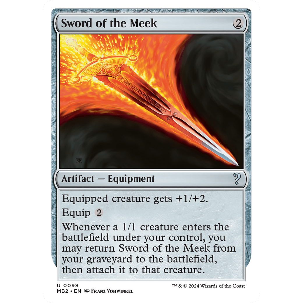 Sword of the Meek (White Border) (MB2-098) - Mystery Booster 2