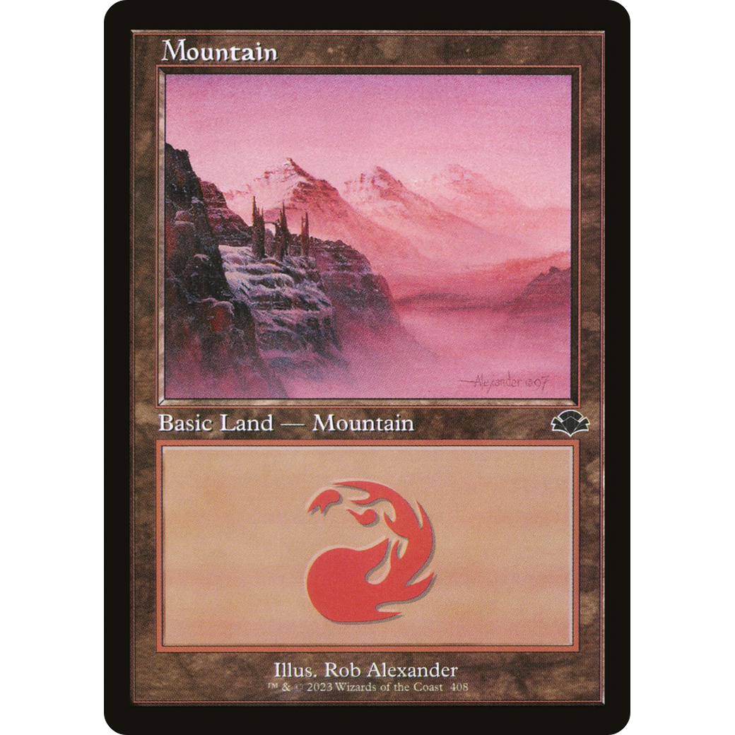 Mountain (408) (Retro Frame) (DMR-408) - Dominaria Remastered Foil