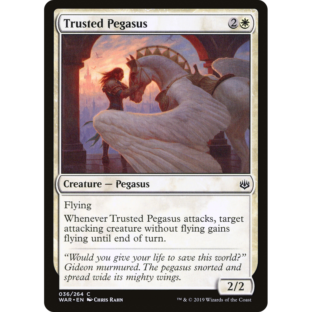 Trusted Pegasus (WAR-036) - War of the Spark Foil