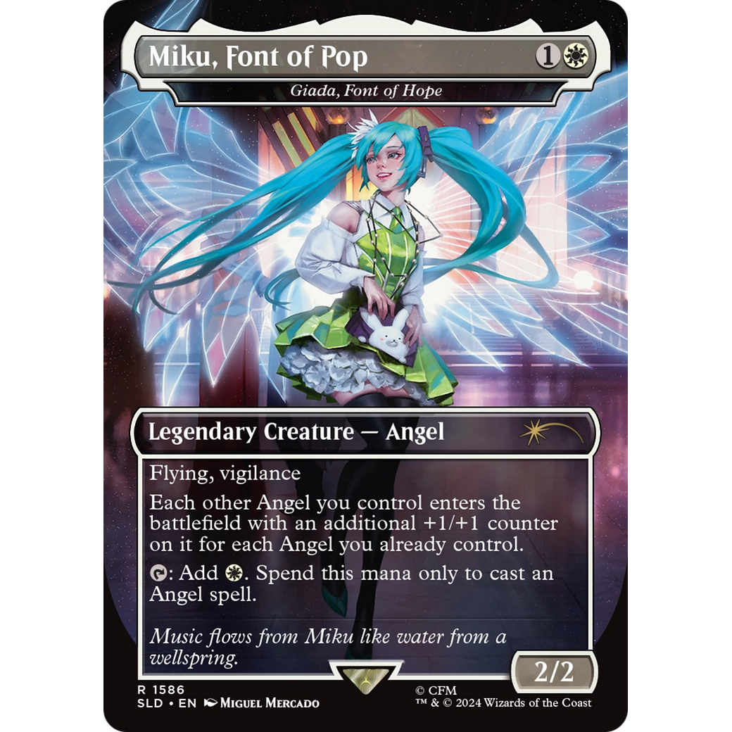 Miku, Font of Pop - Giada, Font of Hope (SLD-1586) - Secret Lair Drop / Miku, Font of Pop (Borderless)