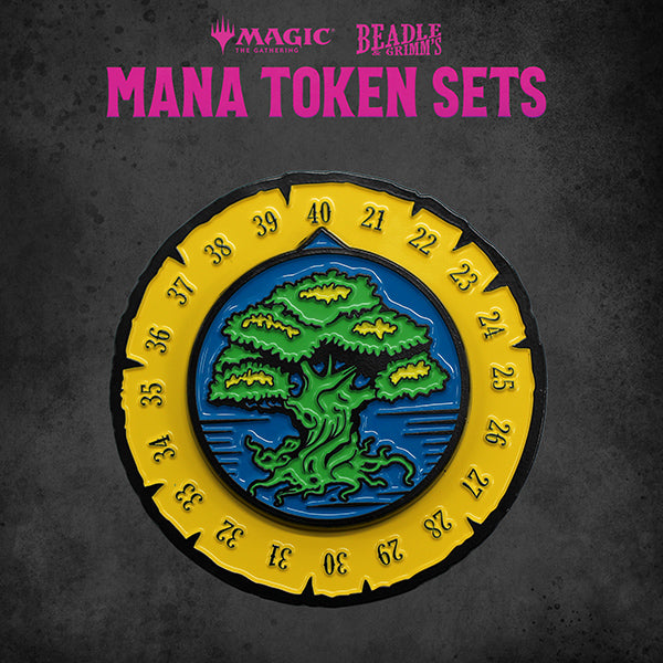 Magic: Token Set: Green Mana Metal Token Set