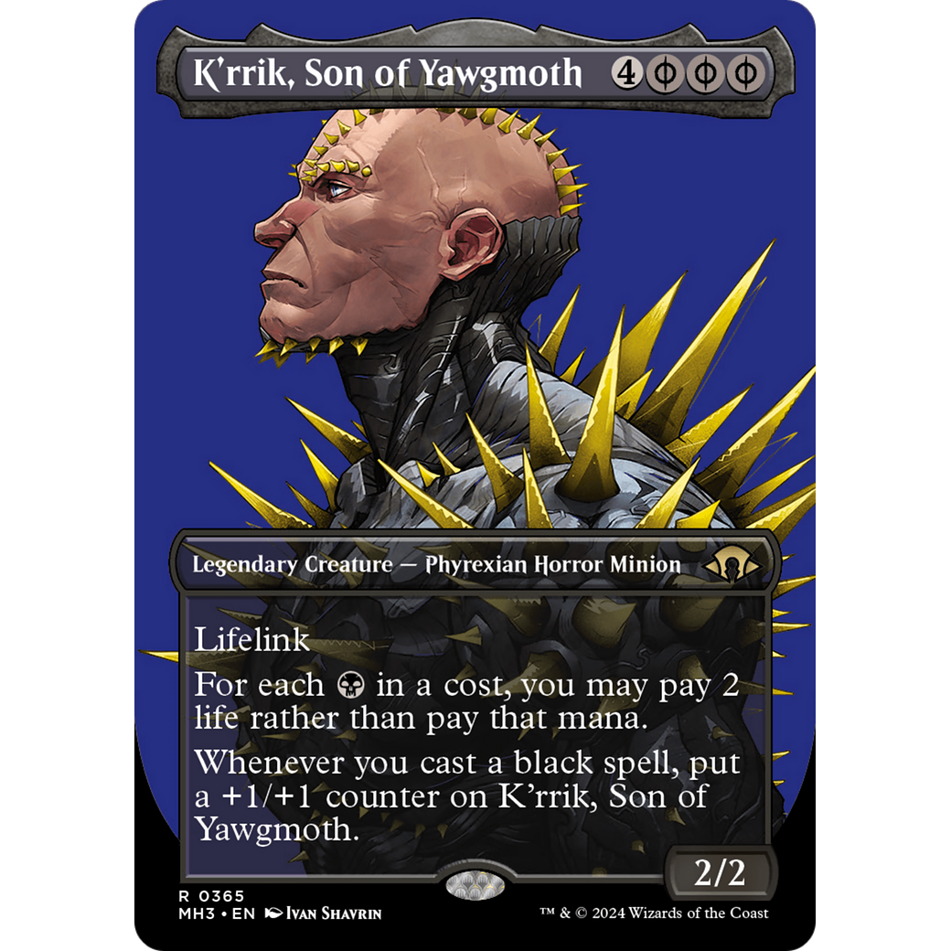 K'rrik, Son of Yawgmoth (MH3-365) - Modern Horizons 3 (Borderless) Foil