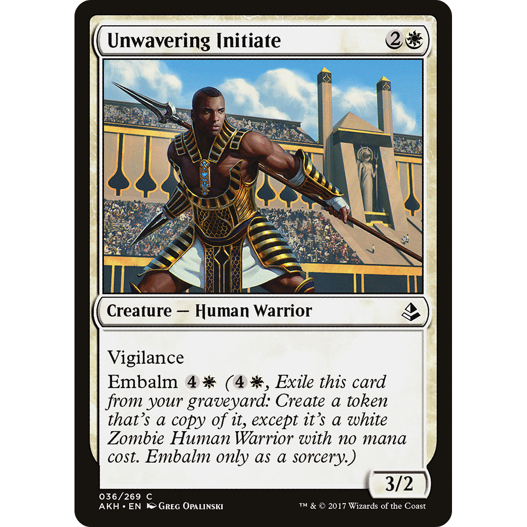 Unwavering Initiate (AKH-036) - Amonkhet Foil