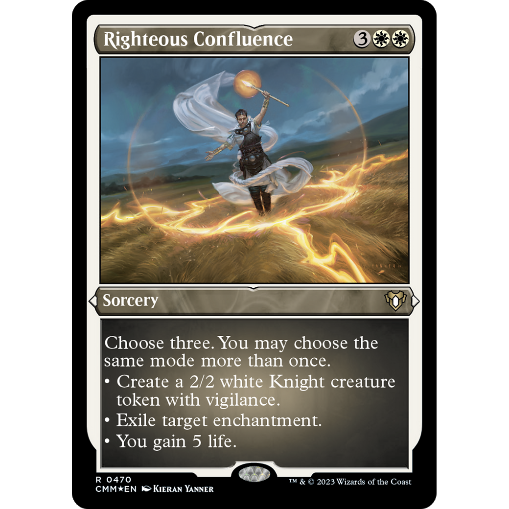 Righteous Confluence (CMM-470) - Commander Masters Etched Foil