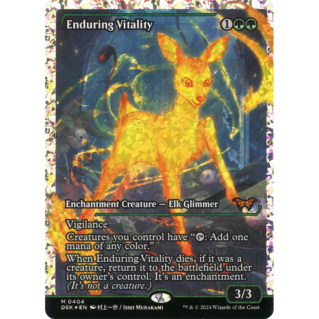 Enduring Vitality (DSK-404) - Duskmourn: House of Horror: (Showcase) Foil