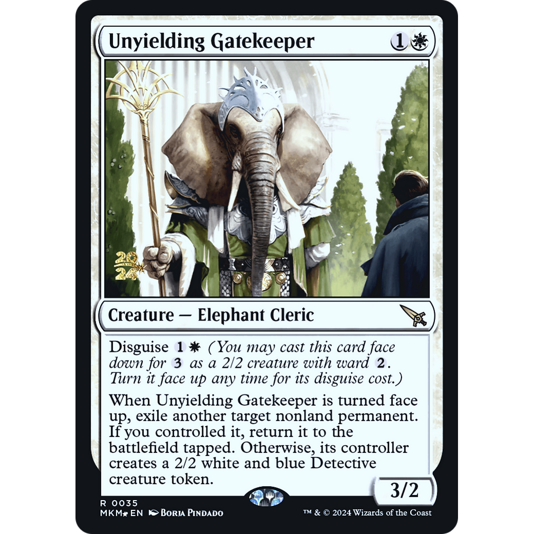 Unyielding Gatekeeper (PRE-35S) - Murders at Karlov Manor Promos Foil