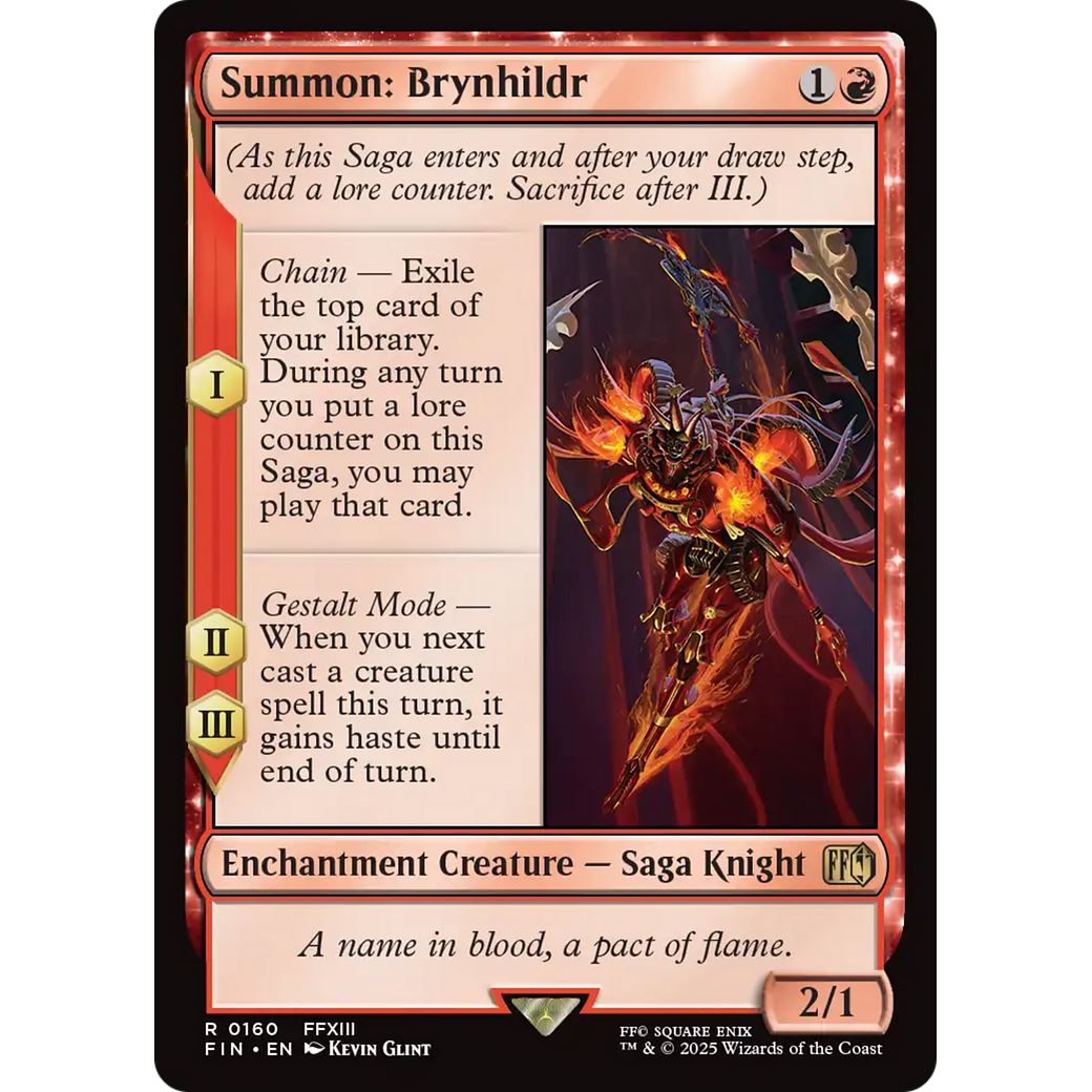 Summon: Brynhildr (FIN-160) - FINAL FANTASY: (enchantment) Foil