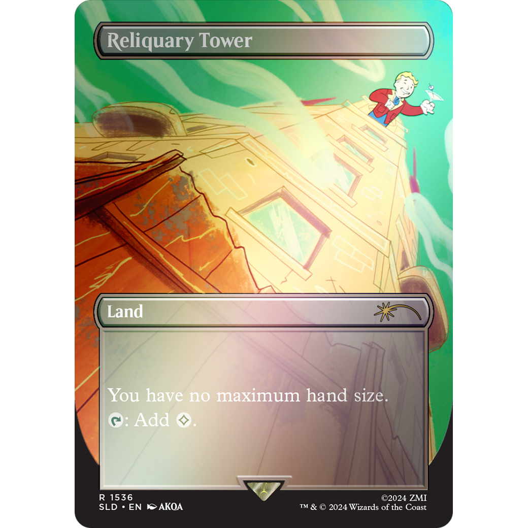 Reliquary Tower (1536) (Rainbow Foil) (SLD-1536) - Secret Lair Drop (Borderless) Foil