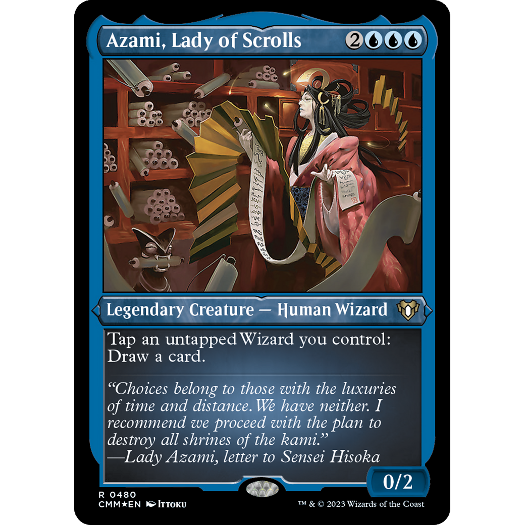 Azami, Lady of Scrolls (CMM-480) - Commander Masters Etched Foil