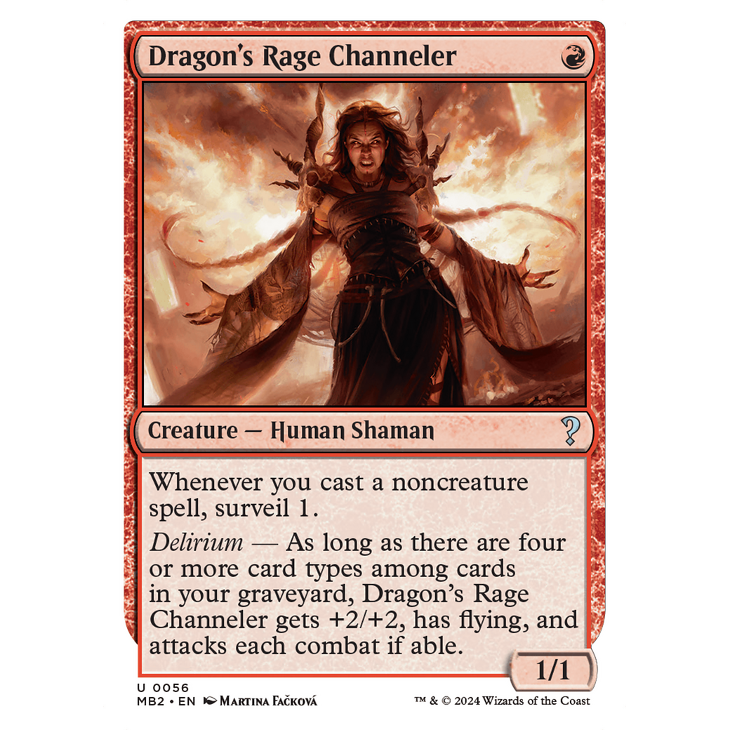 Dragon's Rage Channeler (White Border) (MB2-056) - Mystery Booster 2